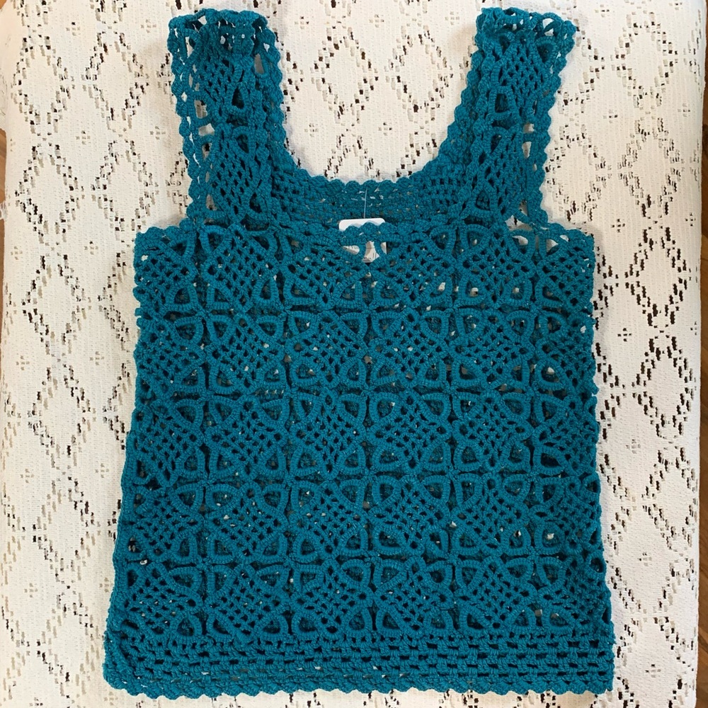 Vintage Crocheted Boho Vest or Tank Top